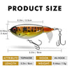 TRUSCEND Fishing Lures for Bass Trout Double Floating Rotating Tail Topwater Whopper Swimbaits Bass Lures Freshwater Saltwater Bass Fishing Plopper Lures Kit Lifelike Fishing Gifts for Men