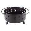 Fire Pit - 32-Inch Outdoor Wood Burning Firepit with Screen, Poker, and Cover - Outdoor Fire Pits for Backyard, Deck, or Patio by Pure Garden (Black)