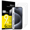 NEW'C 3 Pack Designed for iPhone 15 Pro Max/ 15 Plus (6.7 Inch) Screen Protector Tempered Glass,Case Friendly Ultra Resistant