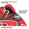 AirHead G-Force 3 Towable 1-3 Rider Tube for Boating and Water Sports, Heavy Duty Full Nylon Cover with Zipper, EVA Foam Pads, and Patented Speed Safety Valve for Easy Inflating & Deflating,Red