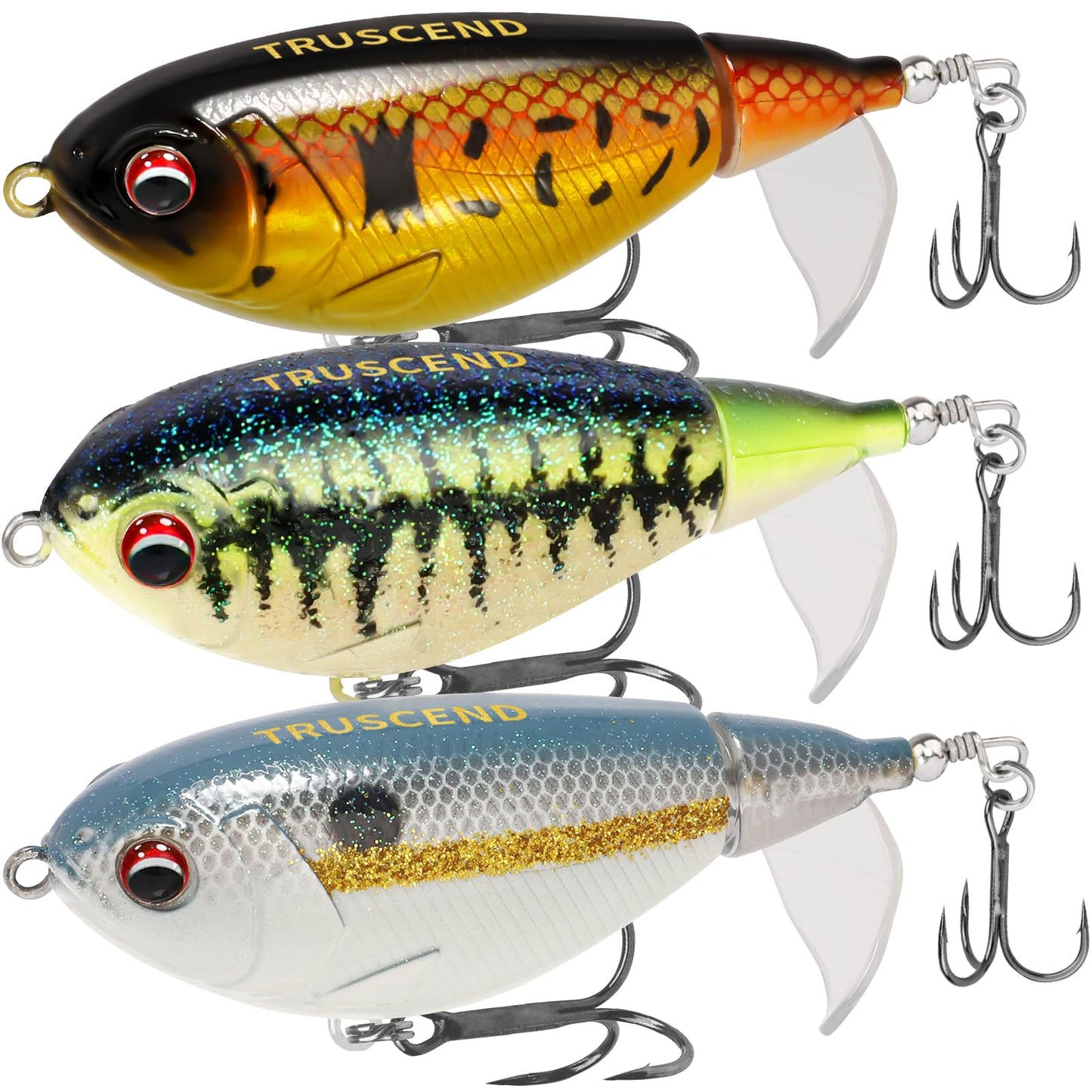 bass lures philipsburg TRUSCEND Fishing Lures for Bass Trout Double Floating Rotating Tail To – Zoom Zoom Parts