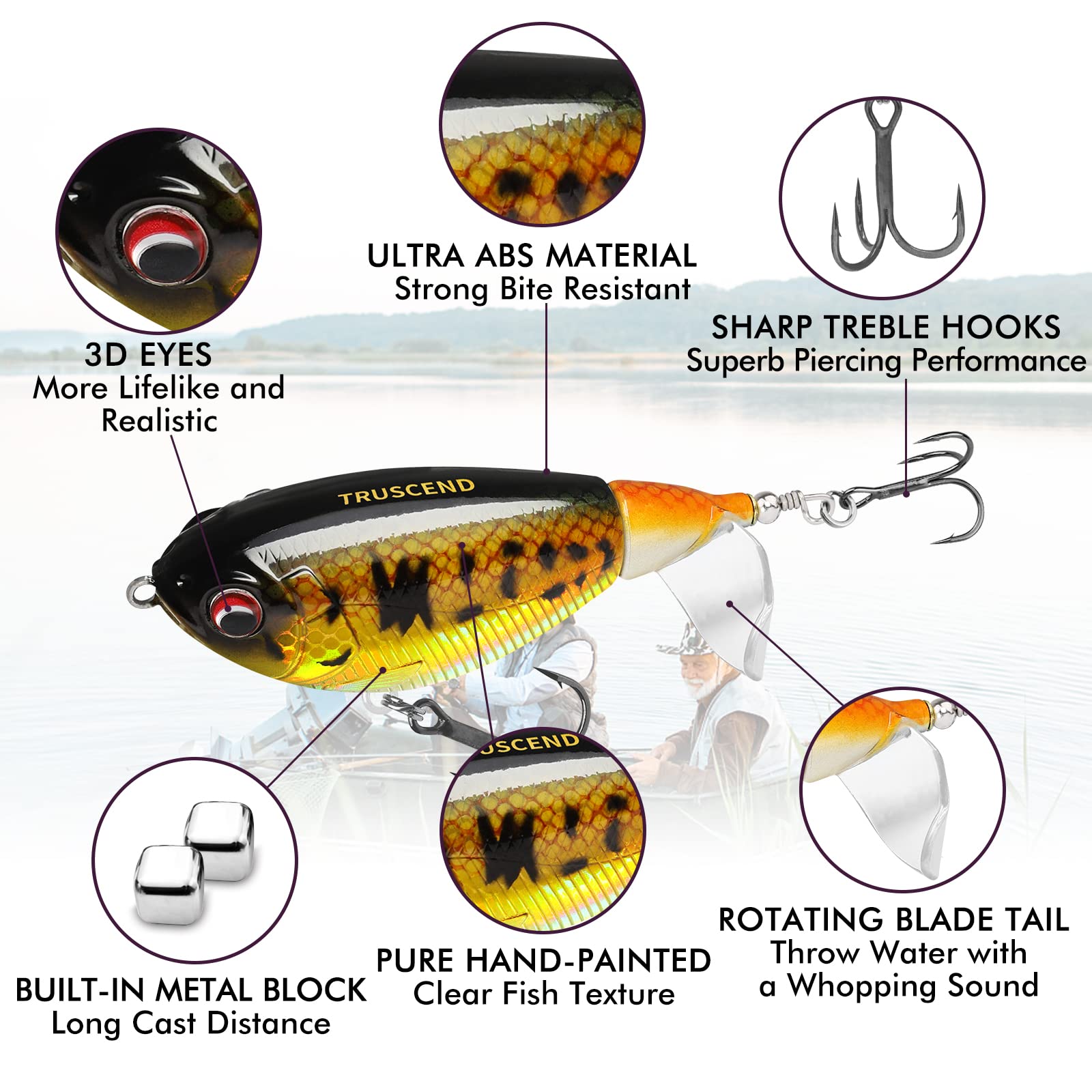 arborist fishing lures TRUSCEND Fishing Lures for Bass Trout Double Floating Rotating Tail To – Zoom Zoom Parts