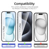 NEW'C 3 Pack Designed for iPhone 15 Pro Max/ 15 Plus (6.7 Inch) Screen Protector Tempered Glass,Case Friendly Ultra Resistant