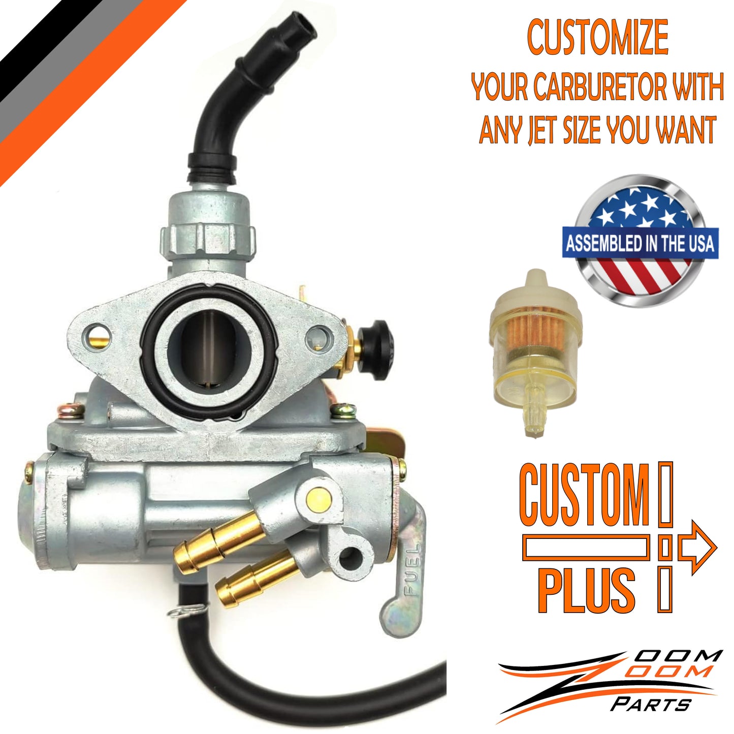 CUSTOM PLUS CARBURETOR CARB FOR 1969 - 1977 HONDA CT70 CT 70 TRAIL MOTOR BIKE