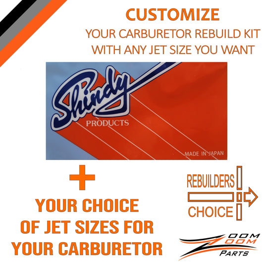 REBUILDERS CHOICE Shindy Carburetor Rebuild Kit 03-307 & CUSTOM JETTING 1988-2004 Yamaha Warrior 350