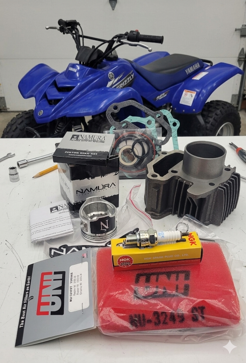 2005 2006 2007 2008 YAMAHA GRIZZLY 80 YFM80 4 STROKE PISTON CYLINDER KIT SET KIDS ATV QUAD
