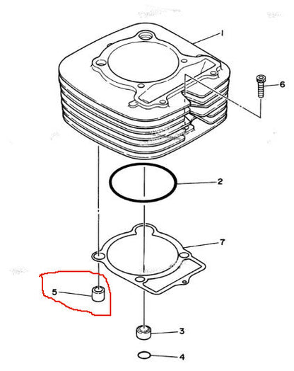 OEM YAMAHA CYLINDER DOWEL 3 PACK FOR 1987-2004 YAMAHA WARRIOR 350 / 2004-2013 RAPTOR 350 P/N 99530-14016-00