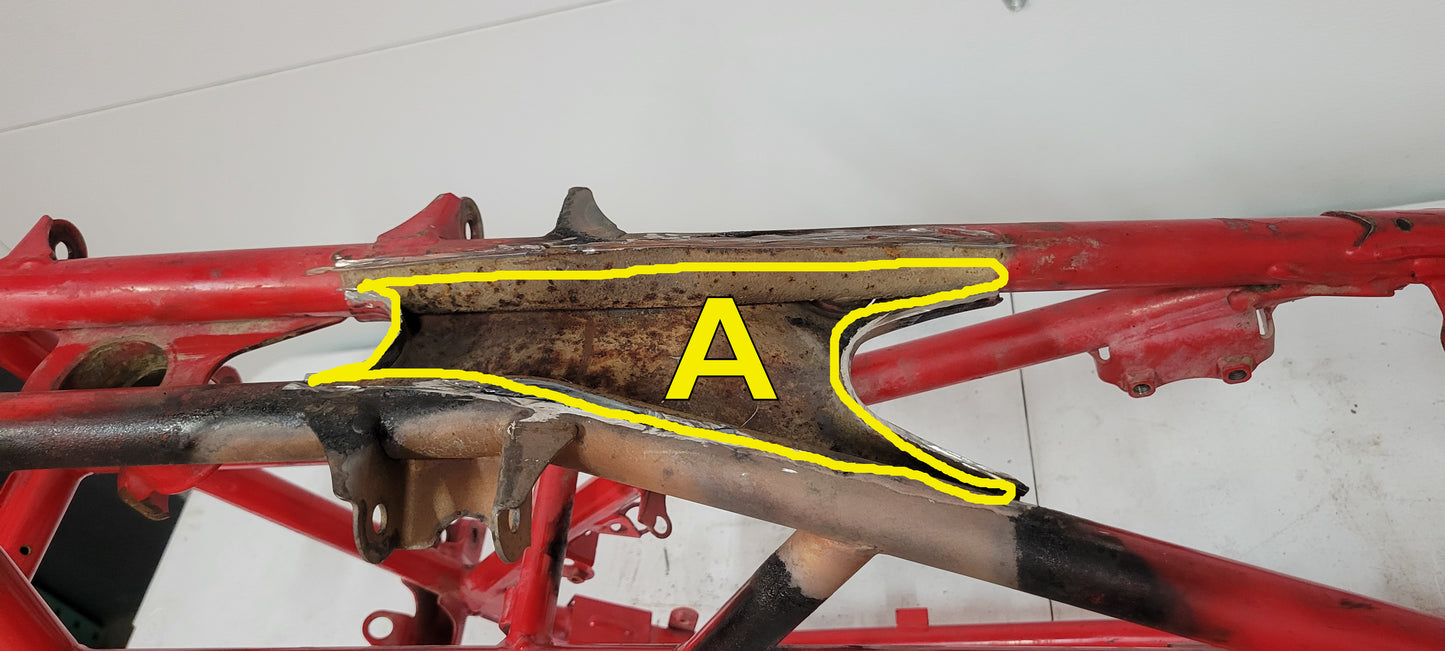 FRAME GUSSET KIT FOR HONDA TRX450R UPGRADED VERSION XC/MX