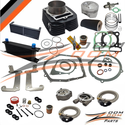 1987 - 2004 YAMAHA WARRIOR 350 YFM 350 FORGED PISTON BIG BORE KIT 366CC & OIL COOLER KIT COMPLETE REBUILD SET