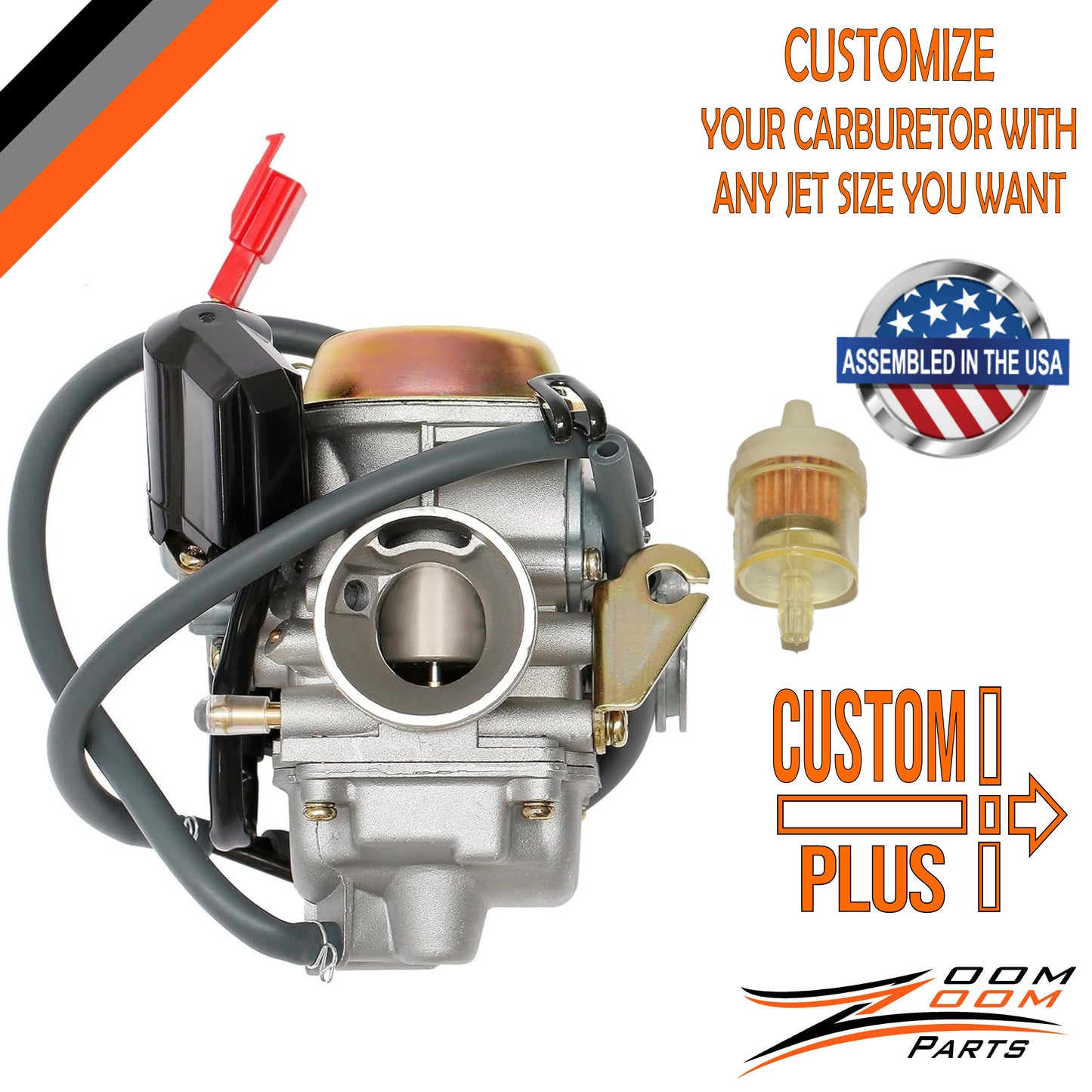 CUSTOM PLUS CARBURETOR CARB FOR AMIGO PHENOM GY6 150 150cc SCOOTER MOPED