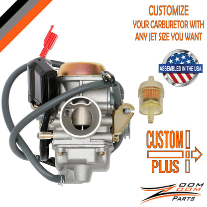 CUSTOM PLUS CARBURETOR CARB FOR AMIGO PHENOM GY6 150 150cc SCOOTER MOPED