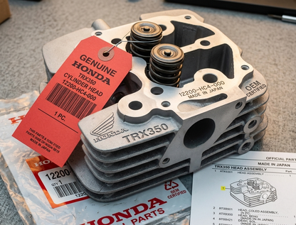 2000 - 2006 HONDA TRX 350 TRX350 RANCHER TE/TM/FE USED OEM CYLINDER HEAD VALVE ASSEMBLY