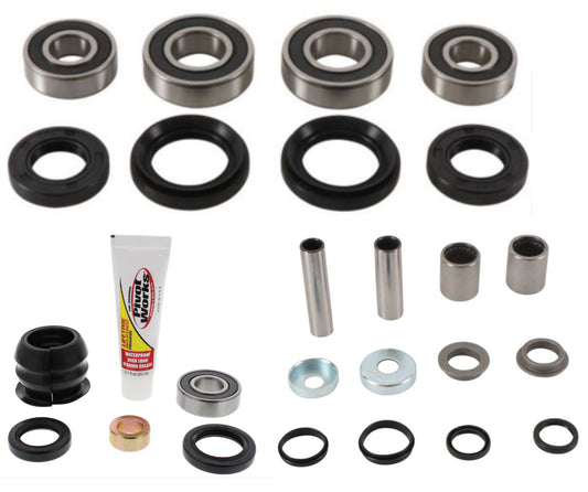 PIVOT WORKS SWINGARM, FRONT HUB & STEERING BEARING COMBO KIT FOR 1999-2001 HONDA TRX400EX