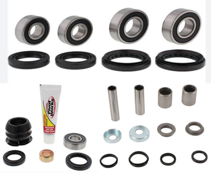 PIVOT WORKS SWINGARM, FRONT HUB & STEERING BEARING COMBO KIT FOR 2002-2014 HONDA TRX400EX TRX400X