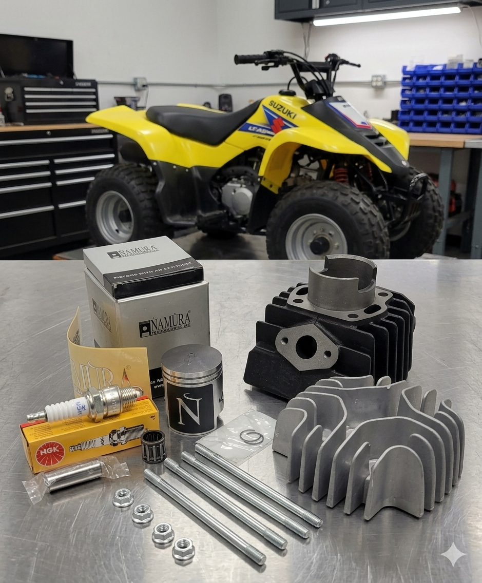 2002 2003 2004 2005 SUZUKI LT50 LT-A50 PISTON CYLINDER TOP END REBUILD KIT 2 STROKE KIDS ATV QUAD