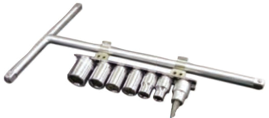 1/4" DRIVE MINI T-HANDLE SET WITH 6mm 8mm 10mm 12mm 13mm #2 INCLUDED