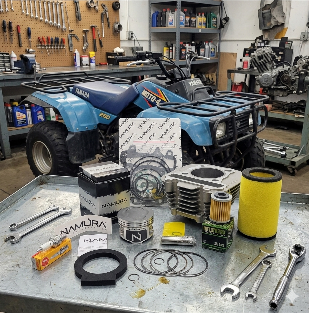 1989 1990 1991 YAMAHA MOTO-4 250 MOTO4 YFM250 PISTON CYLINDER TOP END REBUILD KIT ATV QUAD