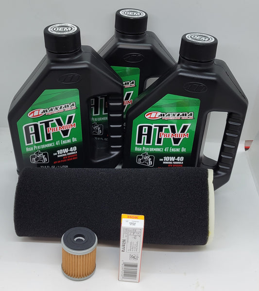 OIL AIR FILTER SPARK PLUG 10W40 SERVICE KIT FOR 1987-2004 YAMAHA WARRIOR 350 / 2004-2013 RAPTOR 350