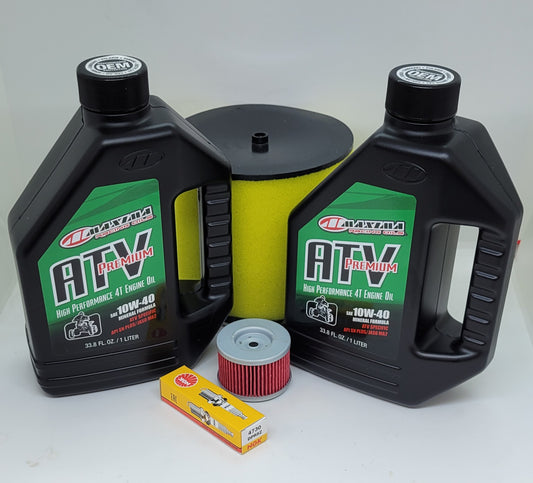 OIL AIR FILTER SPARK PLUG 10W40 SERVICE KIT FOR 1999-2004 HONDA TRX400EX / 2005-2014 TRX400X