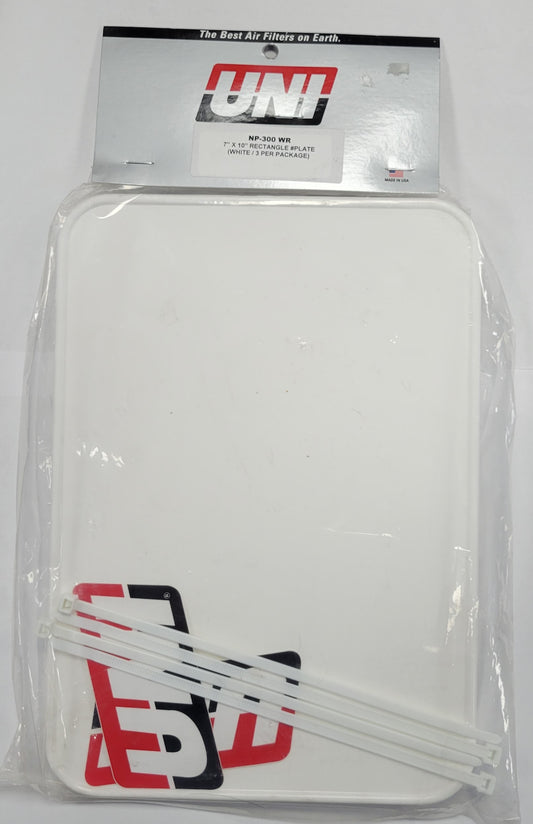 UNI FILTER NUMBER PLATES 3 PACK 7" X 10" NP-300WP