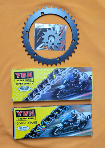 FRONT & REAR CHAIN SPROCKET COMBO FOR 1987-2006 YAMAHA BANSHEE 350 *SEE YEARS*