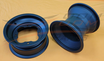 MATTE BLACK ALUMINUM FRONT & REAR WHEELS FOR YAMAHA MODELS 10X5 / 9X8