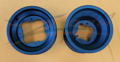 MATTE BLACK ALUMINUM FRONT & REAR WHEELS FOR YAMAHA MODELS 10X5 / 9X8