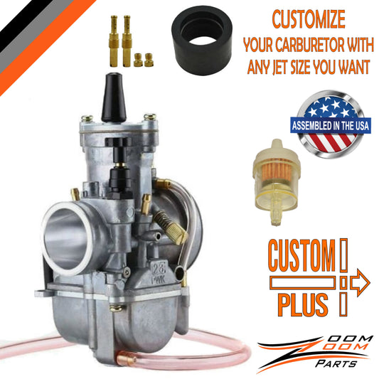 CUSTOM PLUS PWK 28 CARBURETOR CARB for 2 & 4 STROKE ATV DIRT BIKE SCOOTER
