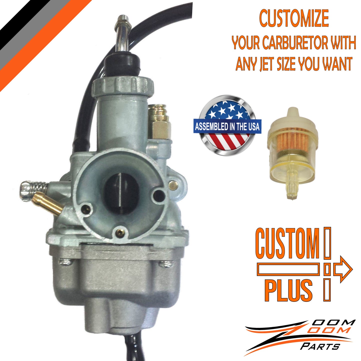 CUSTOM PLUS CARBURETOR FOR 1987 - 1989 YAMAHA PRO HAULER 250 YFM250 ATV