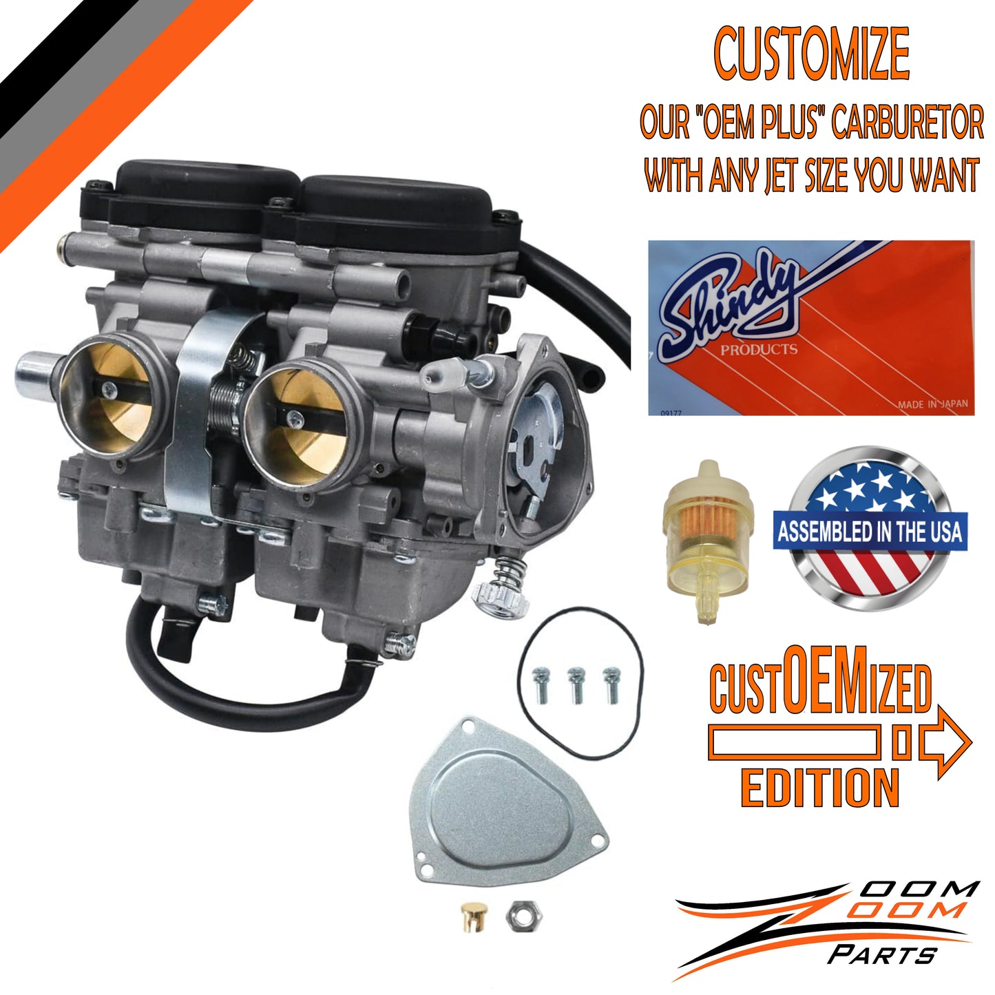 custOEMized CARBURETOR CARB FOR 2001 - 2005 YAMAHA RAPTOR 660 YFM660 ATV QUAD