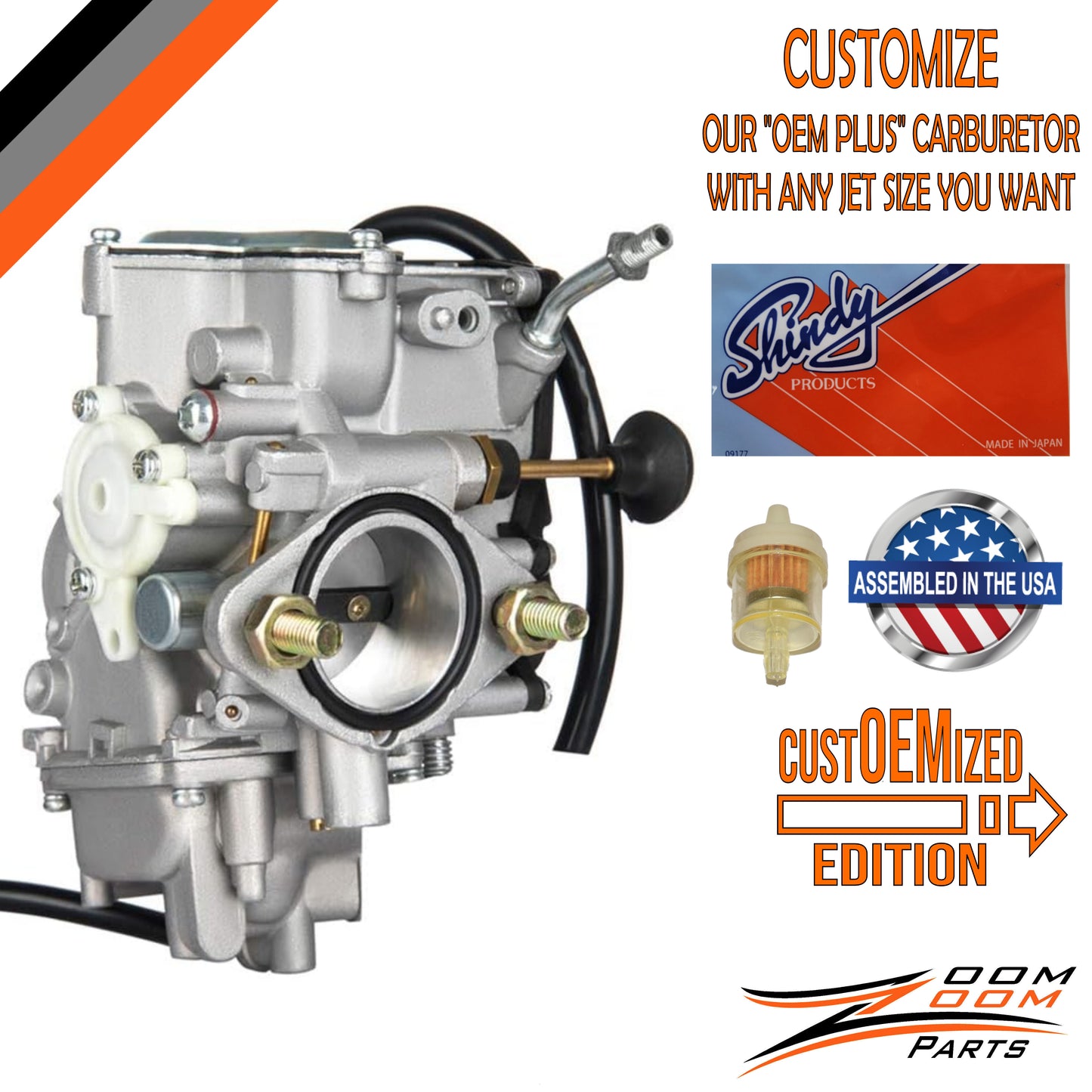 custOEMized CARBURETOR CARB FOR 1996 1997 1998 YAMAHA KODIAK 400 YFM 400 UTILITY ATV QUAD