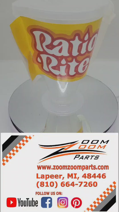Ratio Rite Premix Gas Mixing Fork Gear Oil Measuring Cup 2 Stroke Lid Combo