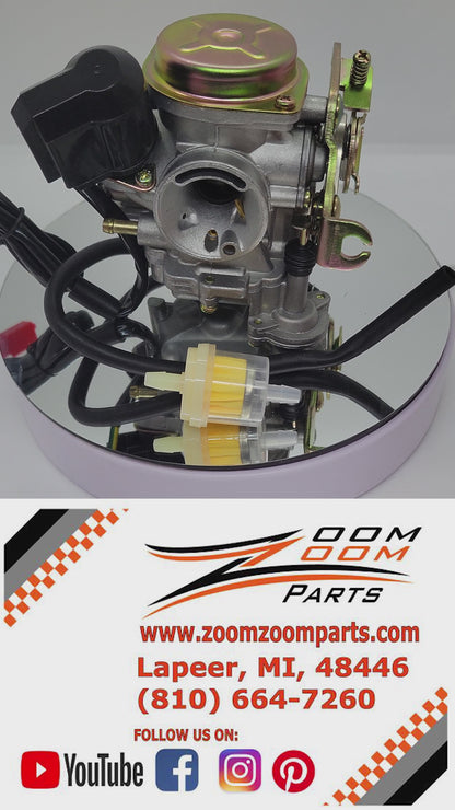 CUSTOM PLUS CARBURETOR CARB FOR ROKETA GY6 50 50cc SCOOTER MOPED