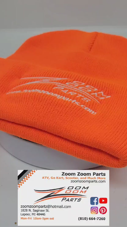 Zoom Zoom Orange Beanie