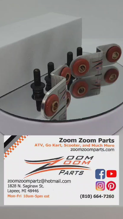 ZOOM ZOOM PARTS UPGRADED ALUMINUM TOP MOTOR MOUNTS FOR 1987 - 2004 YAMAHA WARRIOR 350 YFM MADE IN U.S.A FREE FEDEX 2 DAY SHIPPING