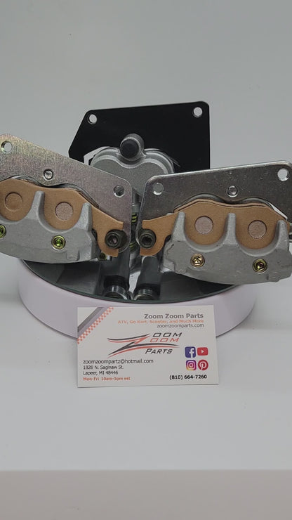 DUAL PISTON FRONT & REAR BRAKE CALIPER UPGRADE FOR 1993-2008 HONDA TRX300EX 2008 TRX300X FREE FEDEX 2 DAY SHIPPING
