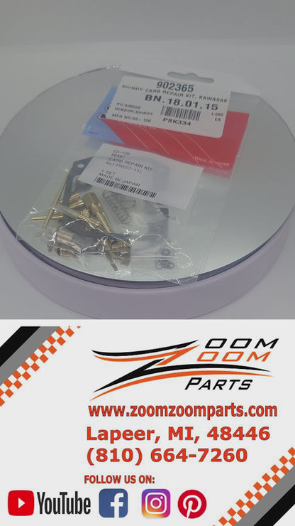SHINDY CARBURETOR REBUILD KIT 03-120 2007 - 2011 KAWASAKI KLF250 KLF 250 BAYOU  UTILITY ATV QUAD