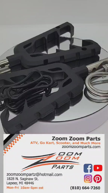 Universal Handlebar ATV UTV Dirt Bike Gun Bow Shovel Rake Tool Utility V GRIP Holder 1 1/4" Bar