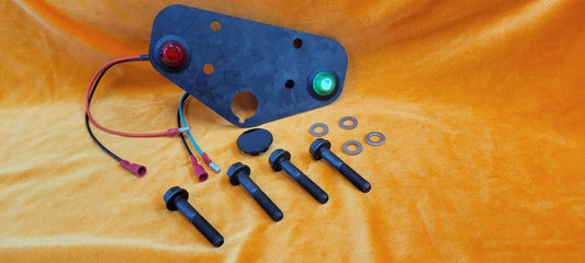 1987-2004 Yamaha Warrior 350 yfm 350 Forged Carbon Fiber Dash Plate Neutral Reverse Key Switch - MADE IN U.S.A