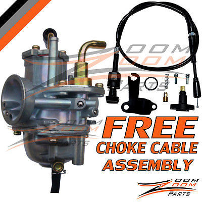 CARBURETOR POLARIS SCRAMBLER 50 MANUAL CHOKE CABLE 2001-2003 WITH FREE CABLE NEW