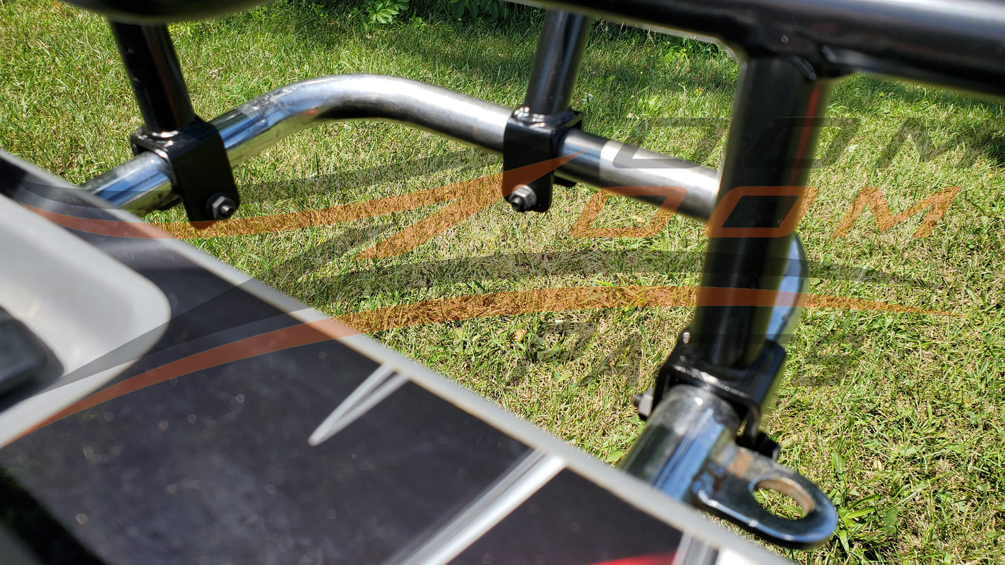 Zoom Zoom Parts Rear Gas Fuel Luggage Cooler Rack For 1987-2004 Yamaha Warrior 350 YFM 350 STOCK GRAB BAR ONLY