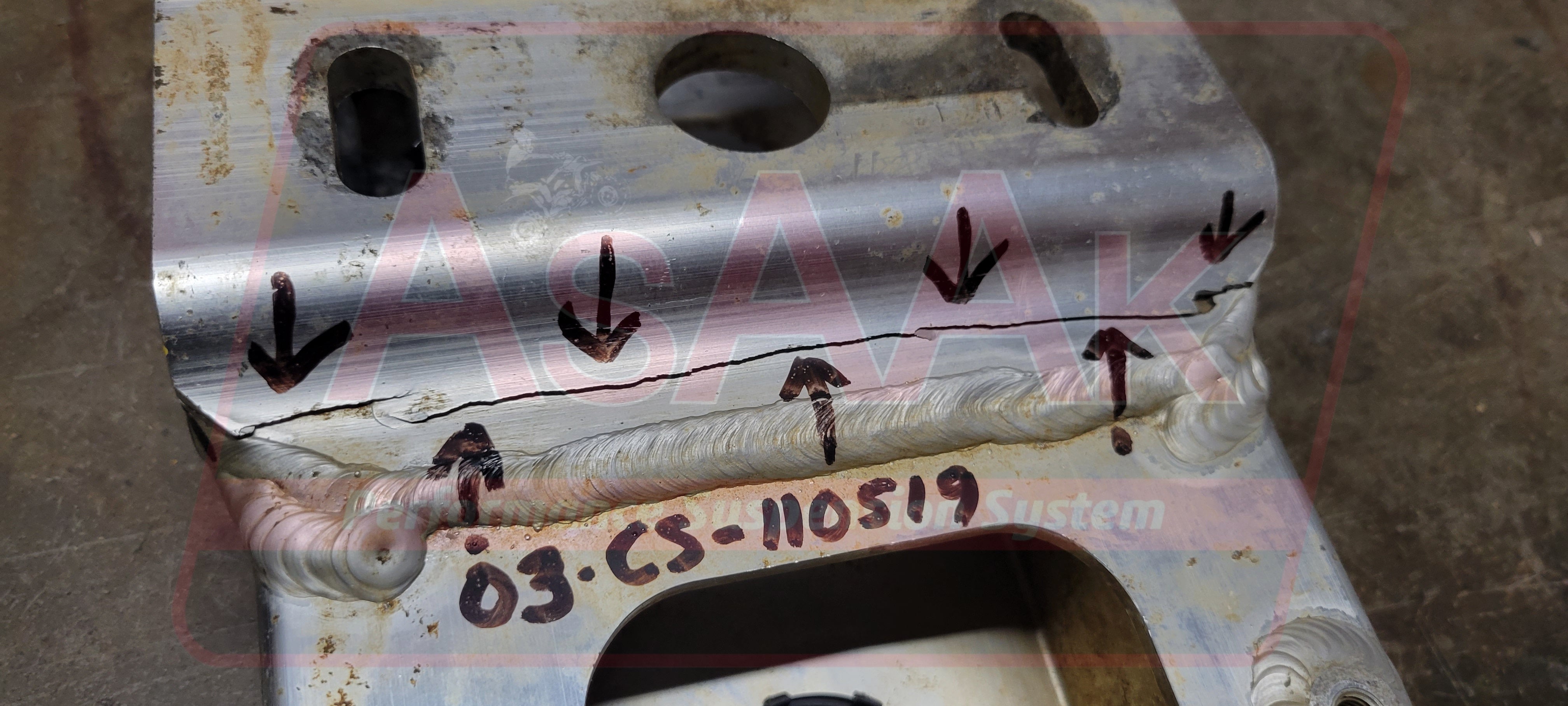 Asaak CNC Billet Aluminum Swingarm For 2003-2008 KAWASAKI KFX 400