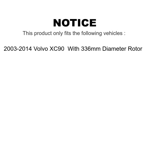 Front Ceramic Disc Brake Pads CMX-D1003 For 2003-2014 Volvo XC90 With 336mm Diameter Rotor