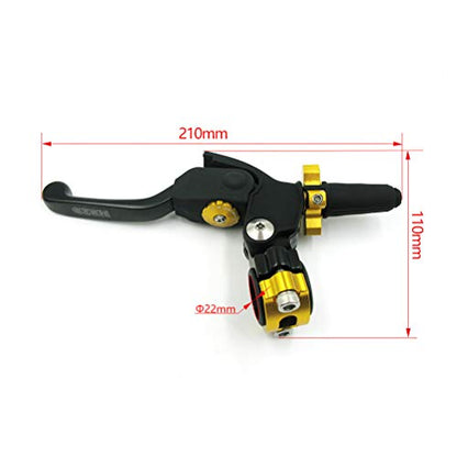OTOM Clutch Lever Perch Motocross Dirt Bike Fall Prevention Folding Adjustable for CRF WR KXF RMZ FE (Black)