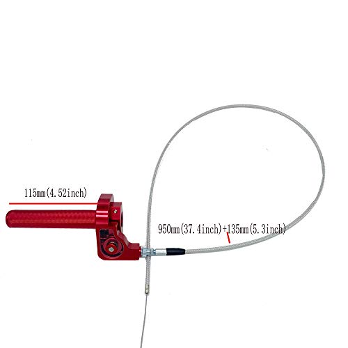 Throttle Grip Motorcycle 22mm CNC Aluminum Quick Twister Throttle Cable for CRF50 CRF70 70 110 70CC 110CC IRBIS 125 250 Dirt Pit Bike Accessories (red)