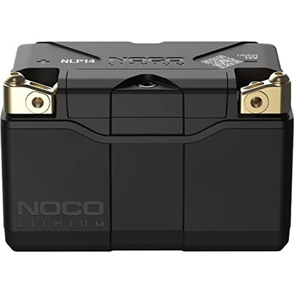 NOCO Lithium NLP14, Group 14, 500A Lithium Powersport Battery, 12V 4Ah Replacement Lightweight Motorcycle, ATV, UTV, Jetski, Lawnmower and Generator Battery - Harley Davidson, Honda, Kawasaki, BMW