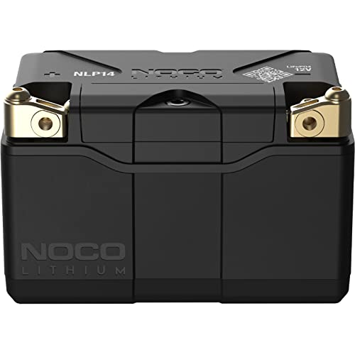 NOCO Lithium NLP14, Group 14, 500A Lithium Powersport Battery, 12V 4Ah Replacement Lightweight Motorcycle, ATV, UTV, Jetski, Lawnmower and Generator Battery - Harley Davidson, Honda, Kawasaki, BMW