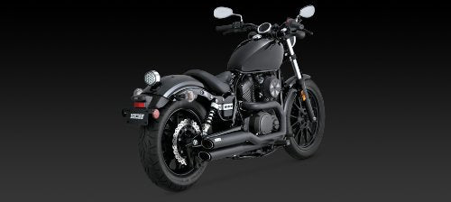 Vance & Hines Twin Slash Staggered Exhaust Black 48531