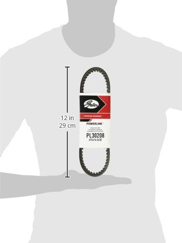 Gates PL30208 Premium PowerLink Continuously Variable Transmission (CVT) Scooter Belt, Black
