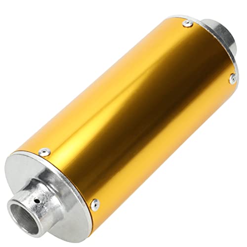 FVRITO High Performance Big Bore Muffler Exhaust Silencer Complete Pipe System Parts Replacement for Honda XR50 CRF50 Chinese 70cc 110cc 125cc SSR SDG Taotao Roketa Coolster Lifan Dirt Pit Bike Yellow